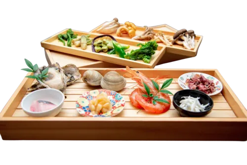 木箱にのせた特別な料理